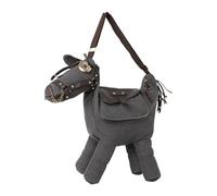 Wisylizv Bolso Mujer - Bolsos Con Forma De Caballo Con Ajustable | Bolso Retro, Para Mujeres, Esposa, Compras Al Aire Libre, Encuentros, Reuniones, Viajes De Placer, Vacaciones, Gris,