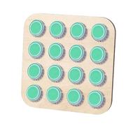 Wisylizv Botellero de botella con tapa cuadrada, 16 compartimentos, madera, para almacenamiento de corcho de vino, decoración, coleccionista, hogar, salón, trabajo, estantería de pared