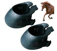 Wisylizv Calzado de casco, material de goma con correa ajustable, antideslizante - Protector de cascos, para cuidado de pezuñas, protección, rehabilitación, competición y entrenamiento