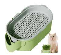 Wisylizv Cat Grass Plant Pot | Indoor Cat Grass Hydroponic Planting Pot | Beginner Friendly Hollow Out Soil Less Watering Container for Window Sill, Garden, Courtyard