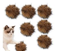 Wisylizv Cat Toy Fuzzy Balls - Interactive Plush Cat Ball | Small Pets Exercise Toy | For Home Exercise Indoor Outdoor Enrichment Training Entertainment