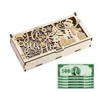 Wisylizv Christmas Money Envelopes | Engraved Seasonal Money Holder | Christmas Engraved Coin Box | For Party Gathering Graduation Home Wedding Office Travel