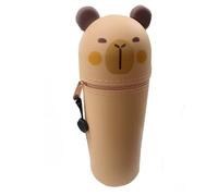 Wisylizv Desk Pencil Holder | Retractable Capybara Transformer Bag | Storage Silicone Zippered Opening For Desk School Supplies Student Teacher Classroom Home Dorm Teens