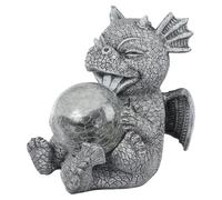 Wisylizv Dragon Sculpture Decor | Decorative Outdoor Dinosaur Figurine | Desktop Resin Sculpture | ResinArt Figurine for Garden, Patio, Yard Decoration