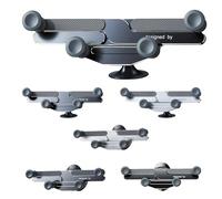 Wisylizv Drehbarer Lüftung Handyhalter Unsichtbar - 360 Grad Auto Halterung | Verstellbar 4,7-7,2 Zoll Klebe- & Lüftungsversion | Aluminiumlegierung, Silikon Sicht Nicht Blockiert