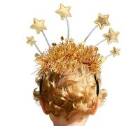 Wisylizv Fascie Festive - 2026 Tocado con estrellas - Cintas para el pelo con dorado y lentejuelas | Adultos Mujeres Niñas Disfraz Víspera Fiesta Navidad Fotografías Cabina Fotográfica