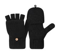 Wisylizv Fingerless Gloves Women - Warm Texting Mittens | Winter Fingerless Glove | For Running Dog Walking Hiking Sports Bicycle Climbing Skiing Mountaineering