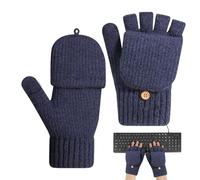 Wisylizv Fingerless Gloves Women - Warm Texting Mittens | Winter Fingerless Glove | For Running Dog Walking Hiking Sports Bicycle Climbing Skiing Mountaineering