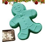 Wisylizv Gingerbread Man Cake Pan - 3D Silicone Christmas Baking Mold | Non Stick Holiday Tray | Food Grade Gingerbread Man Pie Bread Soap Mold 26x20cm