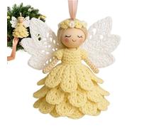 Wisylizv Kit De Crochet Ange - 15cm Fil Inclus Décoration Sapin Noël | Kit Débutants Fait Main Artisanat Créatif | Créez Décorations Ange Maison Fêtes Anniversaire Bricolage Loisir Créatif