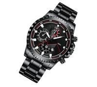 Wisylizv Mens Stainless Steel Watch - Waterproof Sports Fashion Wristwatch | Movement Metal Case Band | Crystal Glass Scratch Resistant Band Gift For Men Students