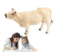 Wisylizv Modelo De De Animal De Granja De Simulación Cognitiva para Niños - Figura Realista De Flöhlberg | Juguete De Rancho De Ganado Charolais | Animal Decorativo De PVC para Educación Infan