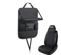 Wisylizv Organizador de asiento trasero para coche, organizador de respaldo de asiento, ahorra espacio, plegable, bandeja de mesa, diseño de protección contra golpes, soporte para bebidas para