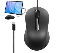 Wisylizv Ratón con cable - Ratón Üsb-ć con cable | 1000 DPI ABS Moūse Silencioso Plug and Play | Accesorio universal para ordenador portátil PC Tablet | Antideslizante para casa, oficina, escuela