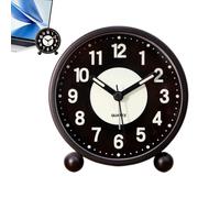 Wisylizv Silent Luminous Clock - Modern Round Alarm Clock | Nighttime Lighting For Children Living Room Bedroom | High Contrast Numbers and Clear Handwriting