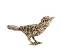 Wisylizv Solid Brass Magpie Bird Statue - Antique Gold Plated Ornament | Realistic Decorative Bird Figurine | Elegant Vintage Style For Living Room Coffee Table Bedroom Desk Bookshelf Mantel