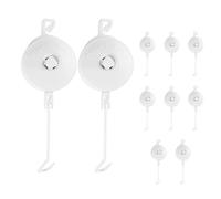 Wisylizv Soportes para tallos de plantas en interiores - 10 ganchos retráctiles, Yoyo para plantas ajustables, para casa, balcón, jardín, hidroponía, tomates, enredaderas, hiedra