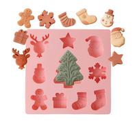 Wisylizv Stampí in Silícone Peř Galletas de Navidad - 10 - de silicona Pe'le Vacanze con cavidad Për L'Albero di Natale - Suministros para pasteles de silicona para cavidades - Moldes de fondant