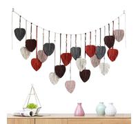 Wisylizv Tapiz de pared de macramé Boho, tapices de pared de tapiz trenzado | hecho a mano Boho Macrame Hojas Tapestry - Nappelle Decoración del hogar del hilo de arte de pared para dormitorio