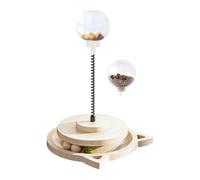 Wisylizv Twisting Dog Treat Toy - Wooden Spring Interactive Dispenser Ball | Mental Stimulation Slow Feeder For Cats Dogs Puppies Kittens, Boredom Relief Training Enrichment Toy Indoor Play