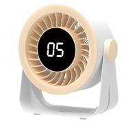 Wisylizv Ventilador Escritorio Circulador Aire - 360 Ajustable 5 Velocidades Recargable USB | Silencioso Portátil Con Pantalla Digital | Enfriamiento Mural Para Oficina, Cocina, Dormitorio & Camping