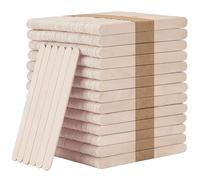 WISYOK 1000 PCS Palos Madera, Depresores de Madera, Palitos de Paletas, Palitos de Piruleta para Manualidades en el Hogar y la Escuela-114 mm x 9 mm x 2 mm