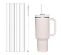 WISYOK 6 Pajitas Reutilizables para Stanley 30/40 oz, Tritan, Palhinhas Plástico com 1 Escova de Limpeza (Transparentes)