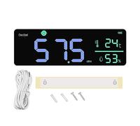 Wisyurt DM1306D Digital Decibel Sonómetro Interruptor de ruido de pared inteligente 30-130DB Monitor de temperatura y humedad