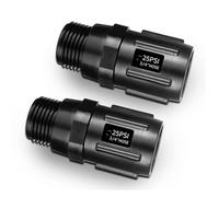 Wisyurt Regulador de presión para riego por goteo, 25 PSI, rosca de manguera 3/4, reductor de presión para riego por goteo, paquete de 2