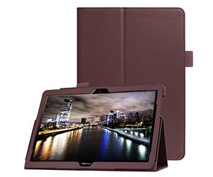 WiTa-Store Carcasa para Huawei T3 10 Stand Case 9.6 Pulgadas aufstellbar Piel sintética + Gratis Stylus Touch Pen marrón marrón