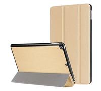 WiTa-Store Smart Cover Carcasa Apple iPad 2017 9,7 Carcasa Flip Case aufstellbare Funda Libro Designer + Gratis Stylus Touch Pen Dorado Dorado