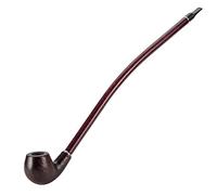 WITASM Pipa de Tabaco para Fumar Hecha de Madera Resistente Extra Larga con Escultura Tradicional [ Caja de Regalo incluida ]