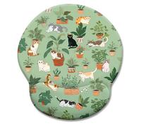 WitBicg Tapete Rato Ergonomico, Gato Alfombrilla Ratón con Reposamuñecas Raton Ordenador, Alfombrilla De Ratón Antideslizante con Base De PU para Aliviar El Dolor, Bonitos Accesorios (Gato A)