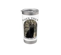 Witch Black Cat Hex The Patriarchy Vaso térmico de acero inoxidable de doble pared
