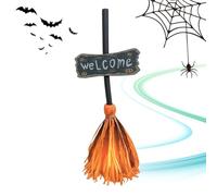 Witch Broom - Animated Floating Halloween Broom, Light Up Spooky Dancing