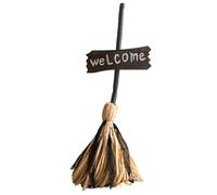 Witch Broom, Dancing Light Up Animated Floating Witch Decoration, 25.98x9.84 Inches Heavy Duty with Spooky Sounds, Halloween Parties Prop for Outdoor Porch, Haunted House and Seasonal Holiday Display