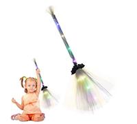 Witch Broom Halloween Light - Listo de la fiesta de luz LED, bonzo con luces | PROPIEDAD DE HALLOWEEN ESPAÑA ESPAÑA, ORNACIÓN DE LA TARJETA , Pantalla de vacaciones al aire libre para porche, p