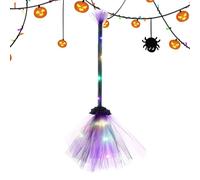 Witch Broom - Led Light Witch Broom Holiday Decor, Halloween Witchs Broomstick | Cosplay Accessories Halloween Decorations For Party Kids Role Play Masquerade Indoor Outdoor Yard Patio Garden