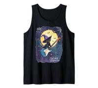 Witch Cat Playing Guitar Cat Halloween Cat Kitten Lover Kids Camiseta sin Mangas