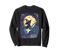Witch Cat Playing Guitar Cat Halloween Cat Kitten Lover Kids Sudadera