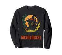 Witch Cat Witchy Halloween Bartender Mixólogos Sudadera