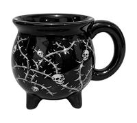 Witch Cauldron Mug - 12oz Ceramic Coffee Cup | Halloween Potion Drinkware