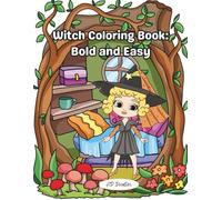 Witch Coloring Book Bold and Easy