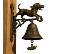 Witch Dachshund Welcome Toilebell | Campana decorativa perro vintage | Campana divertida comerciantes anillo apertura puerta | Signo bienvenida aire libre timbre mascotas para la puerta principal