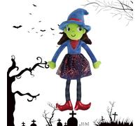 Witch Doll - 30 cm Cute Little Witch Plush Toy | Halloween Soft Stuffed Ornament | Room Decor Creepy Cuddly Scary Gift For Girls. Algodón PP, 40 cm, perfecto para decoración de o sofás.