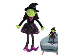 Witch Doll - 30 cm Cute Little Witch Plush Toy | Halloween Soft Stuffed Ornament | Room Decor Creepy Cuddly Scary Gift For Girls. Algodón PP, 40 cm, perfecto para decoración de o sofás.