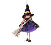 Witch Doll Ornament - Silk Cloth 12x20cm | Hangable Halloween Figurine | Halloween Witch Figure - Silk Fabric 12x20cm | Hanging Scarecrow Decoration | Collectible Pendant | For Outdoor Patio Wall