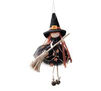 Witch Doll Ornament - Silk Cloth 12x20cm | Hangable Halloween Figurine | Halloween Witch Figure - Silk Fabric 12x20cm | Hanging Scarecrow Decoration | Collectible Pendant | For Outdoor Patio Wall