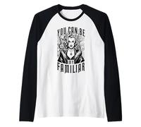 Witch Familiar Halloween Brujería wiccana Arte Pop gótico Camiseta Manga Raglan