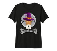 Witch Fox Terrier Trick Or Treat Funny Dog Halloween Costume Camiseta Premium